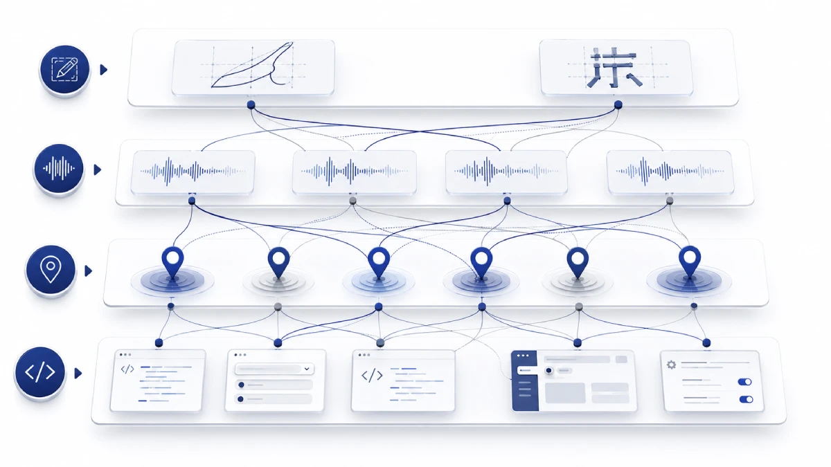 Diagram showing Chinese script, spoken language, market and locale as separate localization decisions