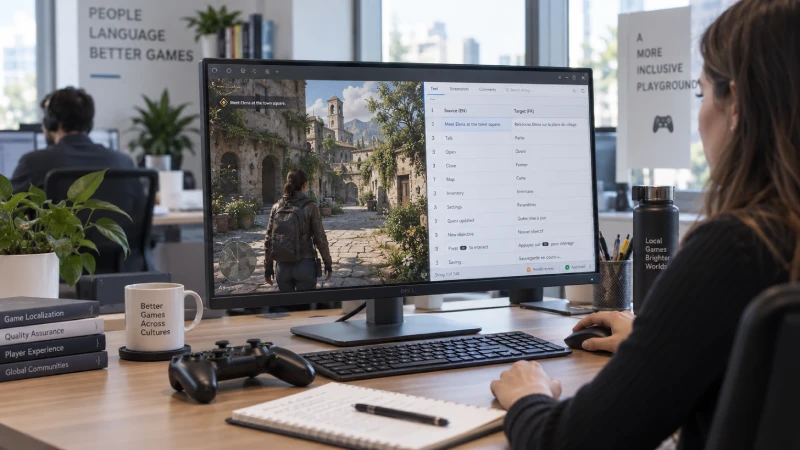 Game localization and in-context linguistic QA workspace